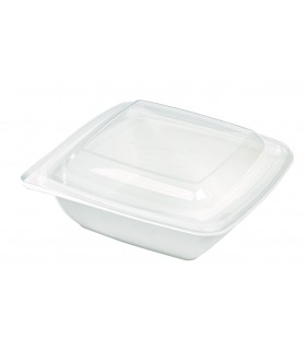 Saladier carré blanc en pulpe  195x195mm H45mm 750ml-300Pcs