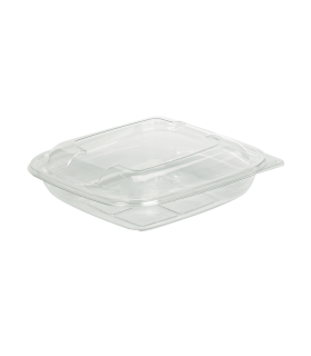 Saladier PET carré transparent  190x190mm H45mm 750ml - 150Pcs