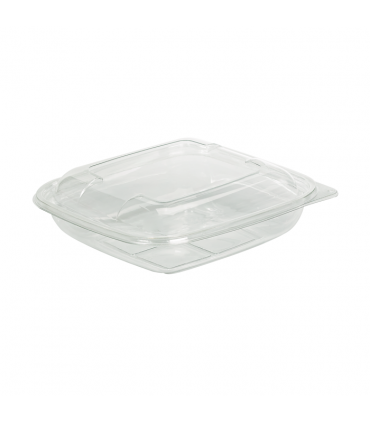 Saladier PET carré transparent  190x190mm H45mm 750ml - 150Pcs