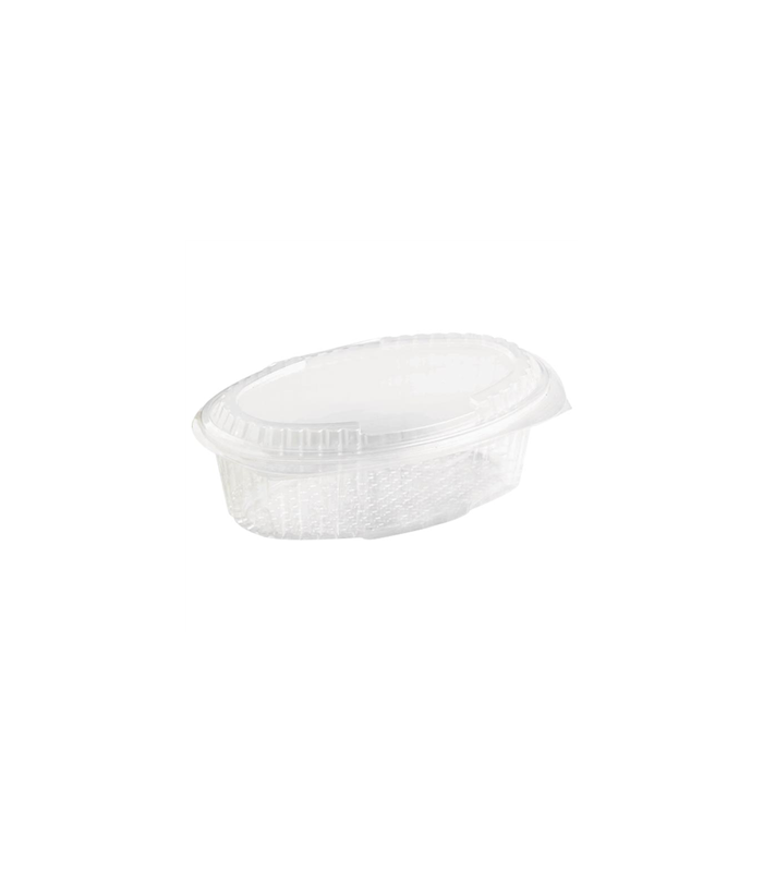 Saladier plastique APET ovale transparent 190x140mm H75mm 500ml - 400Pcs