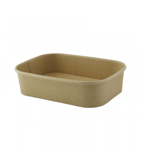 Saladier rectangulaire en kraft lamine pp 170x120mm H45mm 500ml - 200Pcs