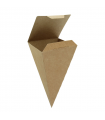 Cône snack refermable carton brun  90x90mm H190mm - 400Pcs