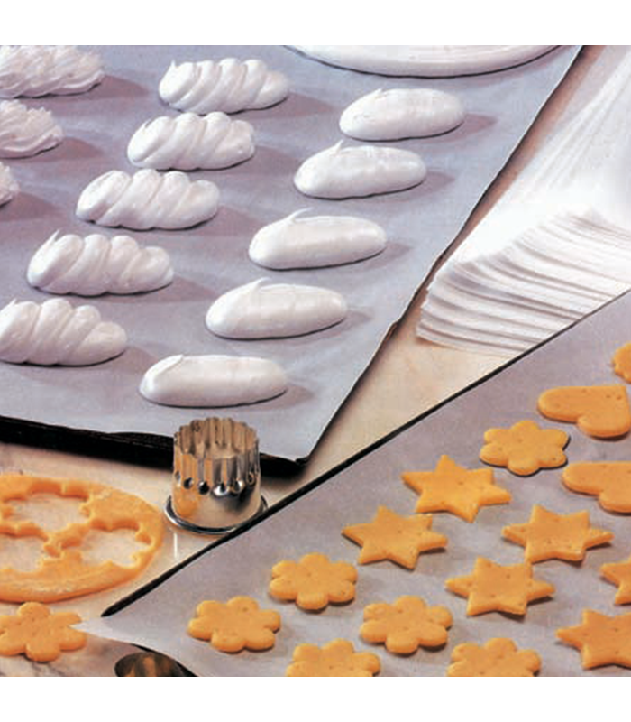 Papier cuisson papier blanc siliconé double face  530x325mm - 500Pcs