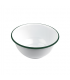 Bol Enamel blanc en acier émaillé à bord vert H90mm 1500ml - 12Pcs