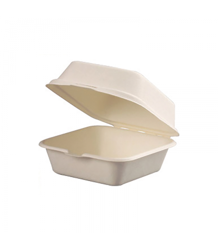 Coquille blanche en pulpe  150x150mm H80mm 460ml - 500Pcs