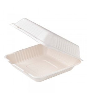 Coquille blanche en pulpe  234x231mm H80mm 1400ml - 200Pcs