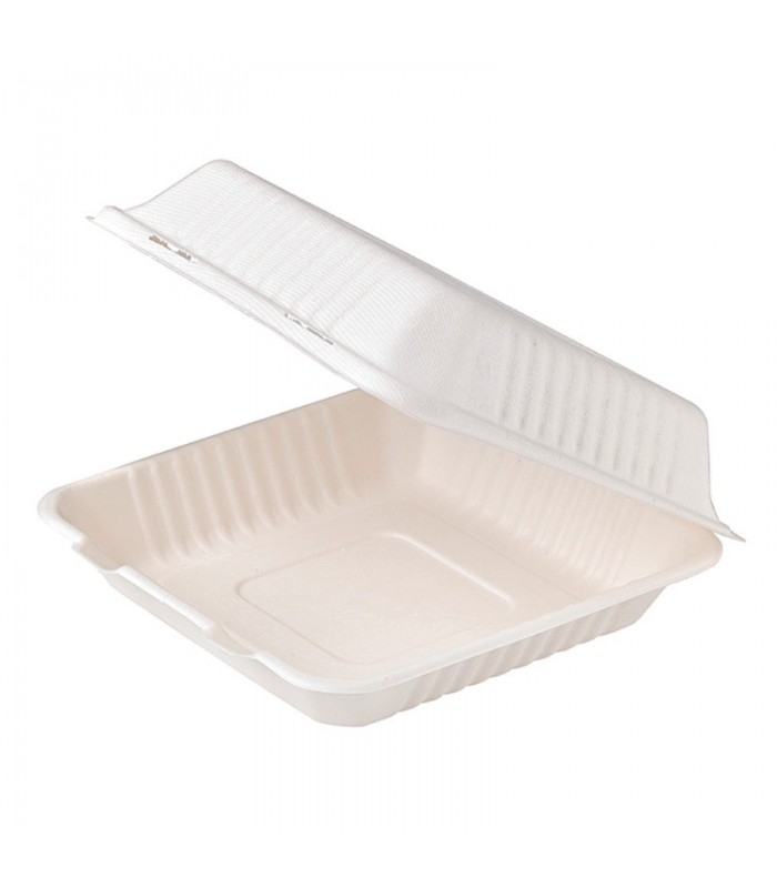 Coquille blanche en pulpe  234x231mm H80mm 1400ml - 200Pcs