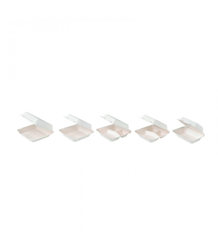 Coquille blanche en pulpe 232x157mm H80mm 830ml - 200Pcs