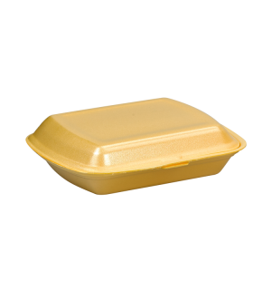 Coquille plastique PSE jaune  208x245mm H68mm - 250Pcs
