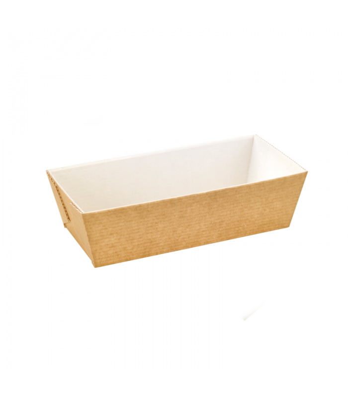 Moule de cuisson carton microflute rectangulaire  206x96mm H55mm - 270Pcs
