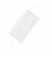 Masque non-stérile 3 plis non-tissé blanc  175x95mm - 100Pcs