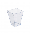 Verrine pyramidale plastique PS transparente ?Taïti?  45x45mm H55mm 60ml - 600Pcs
