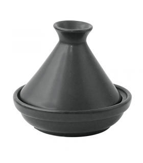 Mini tajine en porcelaine noire   H80mm - 24Pcs
