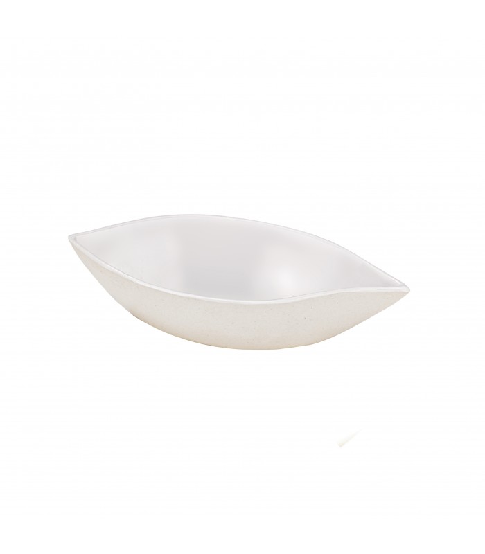 Mise en bouche blanche en pulpe Wave  110x52mm H25mm - 300Pcs