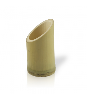 Tube bambou coupe oblique "Asahi"  H90mm 60ml - 200Pcs
