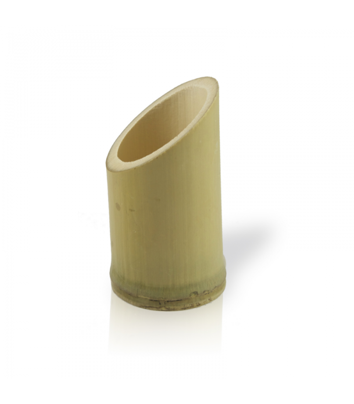 Tube bambou coupe oblique "Asahi"  H90mm 60ml - 200Pcs