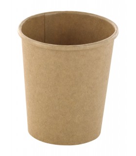Pot à soupe et glace en carton kraft brun sans plastique, Waterbased  H65mm 120ml - 1000Pcs