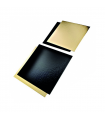 Plaque carton rectangulaire double face or noir  400x600mm - 25Pcs