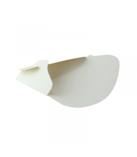 Pochette crêpe triangulaire en carton blanc  145x65mm H185mm - 1000Pcs