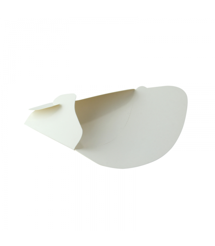 Pochette crêpe triangulaire en carton blanc  145x65mm H185mm - 1000Pcs
