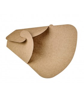Pochette crêpe triangulaire en carton brun  145x65mm H185mm - 1000Pcs