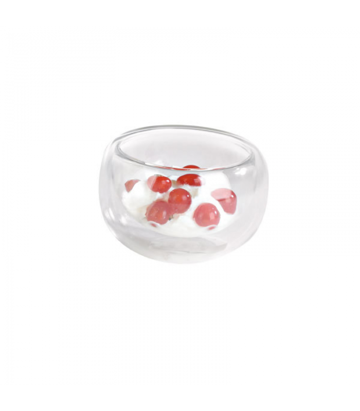 Mini verre borosilicate double paroi "Birdy"   H45mm 50ml - 48Pcs