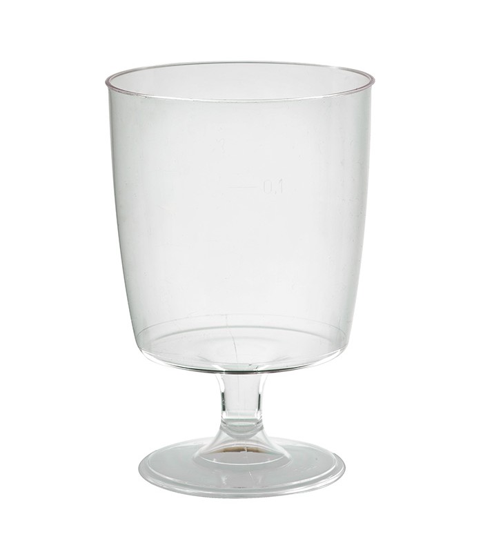 Verre à vin réutilisable plastique PS  H100mm 150ml - 300Pcs