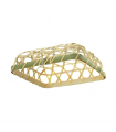 Socle bambou tressé pour cônes 130x130mm H30mm -20Pcs