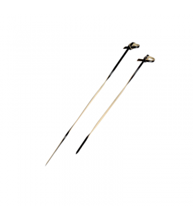 Pique bambou noir torsadé Tingi avec une extrémité boucle  H150mm -100Pcs