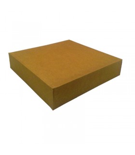 Boîte pâtissière carton kraft brun 320x320mm H50mm -50Pcs