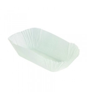 Caissette papier de cuisson ovale blanche ingraissable  105x40mm H25mm -1000Pcs