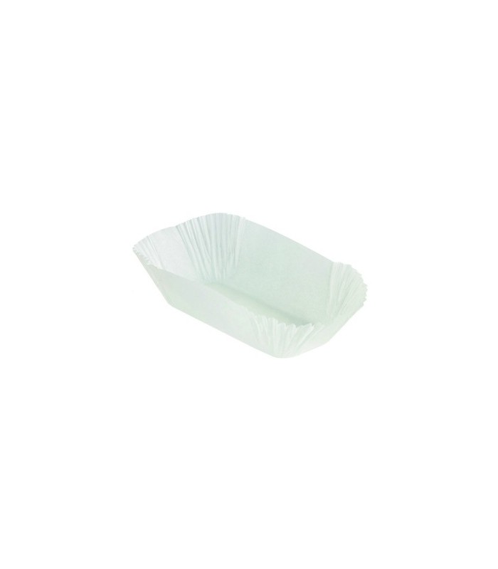 Caissette papier de cuisson ovale blanche ingraissable  105x40mm H25mm -1000Pcs