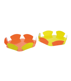 Corolle carton double face orange/citron -200Pcs