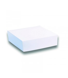 Boîte pâtissière carton blanche 180x180mm H50mm -25Pcs