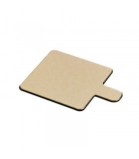 Carré avec languette carton double face or/noir 60x60mm -200Pcs