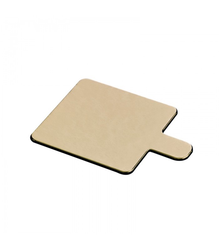 Carré avec languette carton double face or/noir 60x60mm -200Pcs