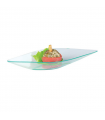 Mise en bouche plastique PS vert transparente forme diamant "Eleni" 130x41mm H20mm 15ml -24Pcs