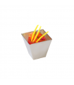 Verrine plastique PS argentée carrée "Rimbo"  50x50mm H45mm -100Pcs