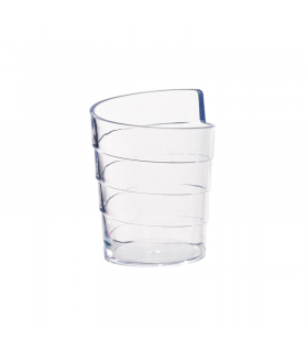 Mise en bouche plastique PS transparent décor "Ruban"   H55mm 40ml -15Pcs