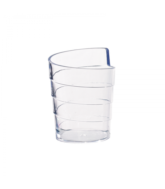 Mise en bouche plastique PS transparent décor "Ruban"   H55mm 40ml -15Pcs