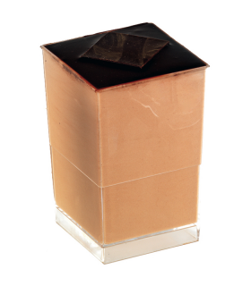 Verrine plastique PS transparent carrée "Quadra" 40x40mm H82mm 80ml -12Pcs