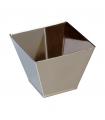 Verrine plastique PS argentée carrée "Rambo"  70x70mm H55mm -100Pcs