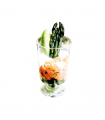 Mini verre à pied plastique PS réutilisable   H63mm 40ml -20Pcs