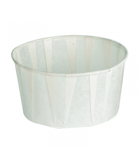 Pot papier plissé blanc  H40mm 150ml -250Pcs
