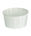 Pot papier plissé blanc  H40mm 150ml -250Pcs