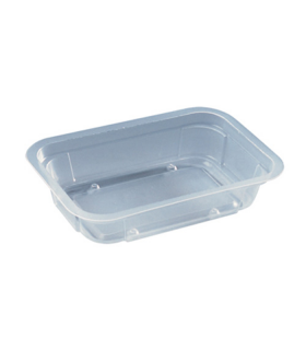 Barquette plastique thermoformée micro-ondable  137x95mm H30mm 250ml -1200Pcs