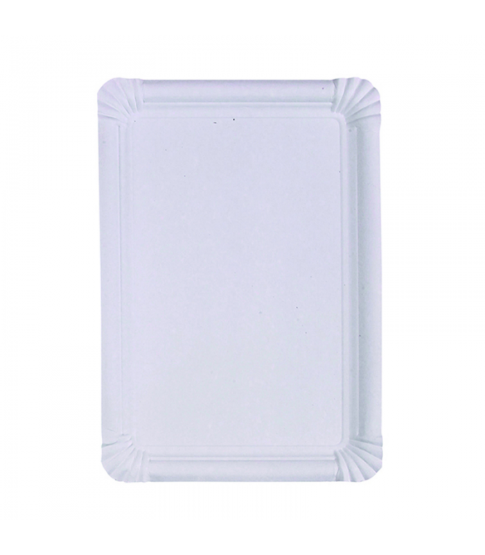 Assiette rectangulaire en carton blanc 330x230mm -125Pcs