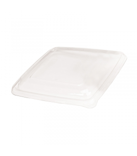 Couvercle plat transparent en plastique PET   H28mm -50Pcs