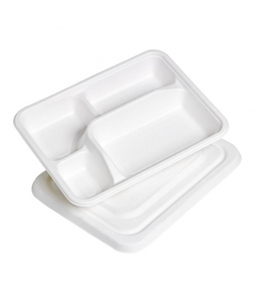 Plateau repas en pulpe 230x180mm H10mm -500Pcs Plateau repas en pulpe 230x180mm H10mm -500Pcs