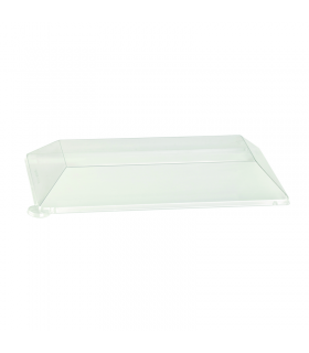 Couvercle plat transparent en plastique PET 275x140mm H30mm -25Pcs